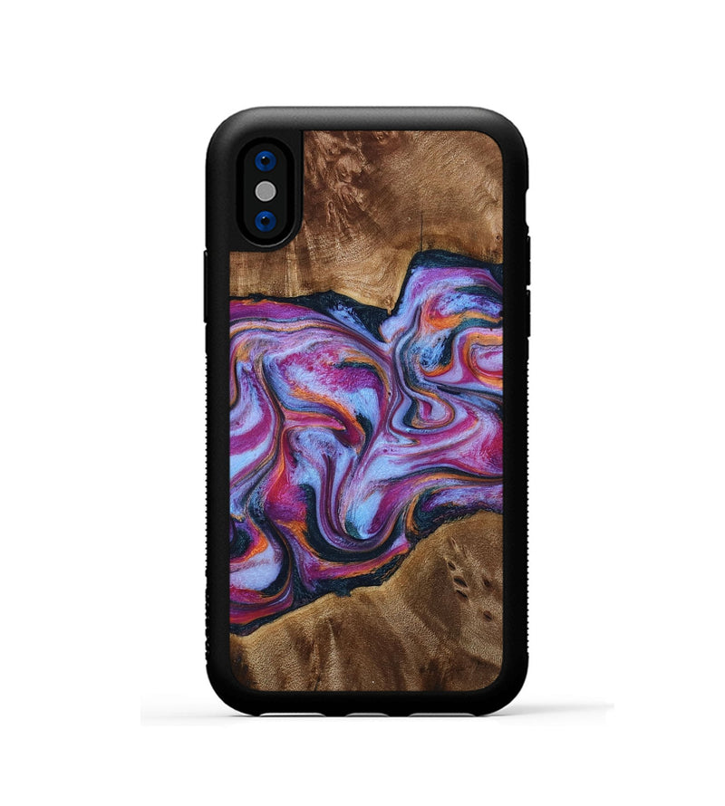 iPhone Xs Wood Phone Case - Candi (Purple, 772096)