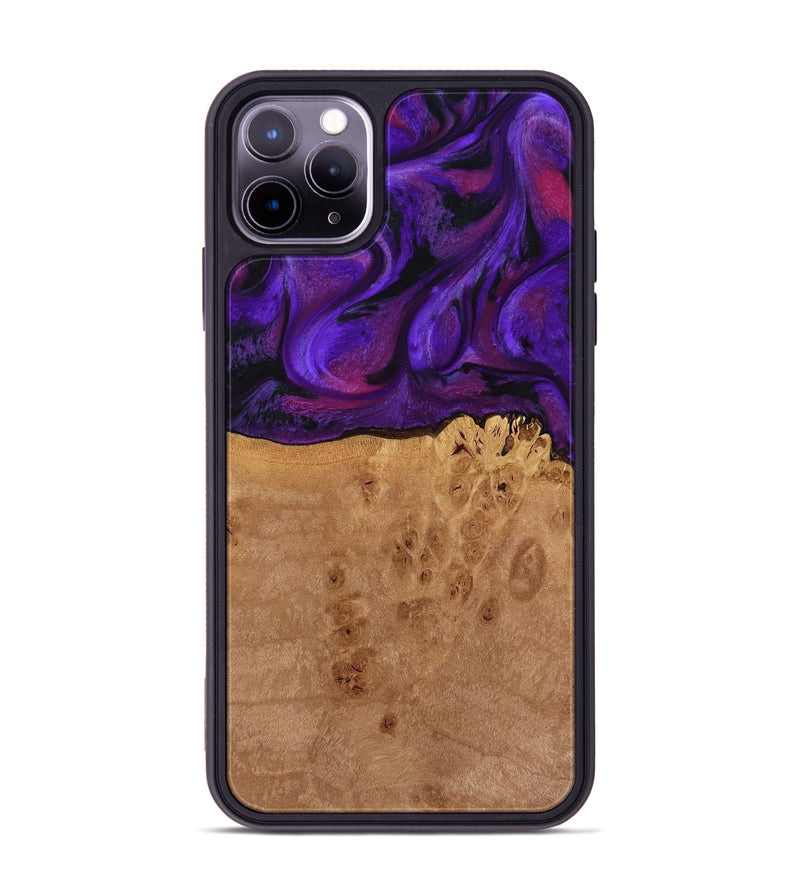 iPhone 11 Pro Max Wood Phone Case - Oren (Purple, 772351)