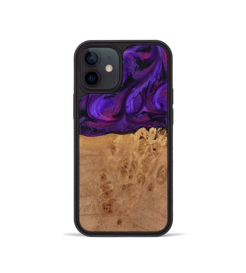 iPhone 12 mini Wood Phone Case - Oren (Purple, 772351)