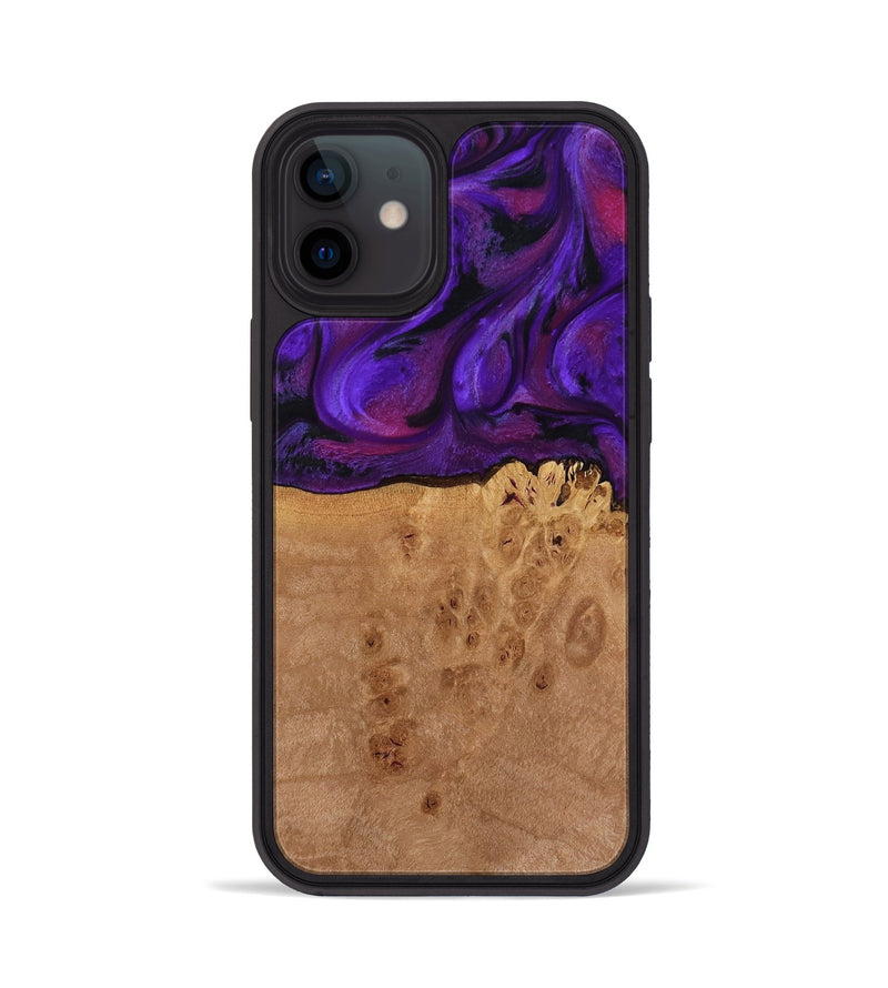 iPhone 12 Wood Phone Case - Oren (Purple, 772351)
