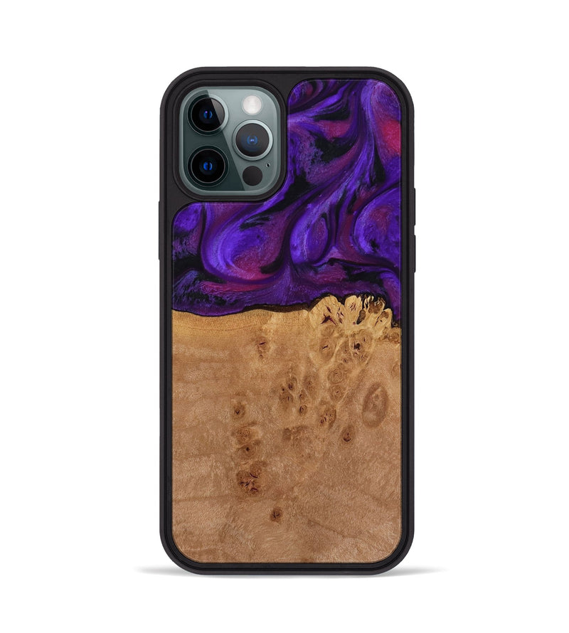 iPhone 12 Pro Wood Phone Case - Oren (Purple, 772351)