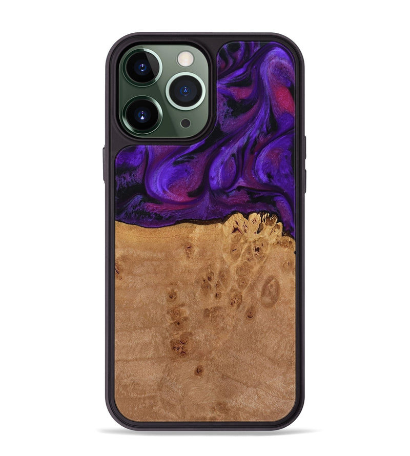 iPhone 13 Pro Max Wood Phone Case - Oren (Purple, 772351)