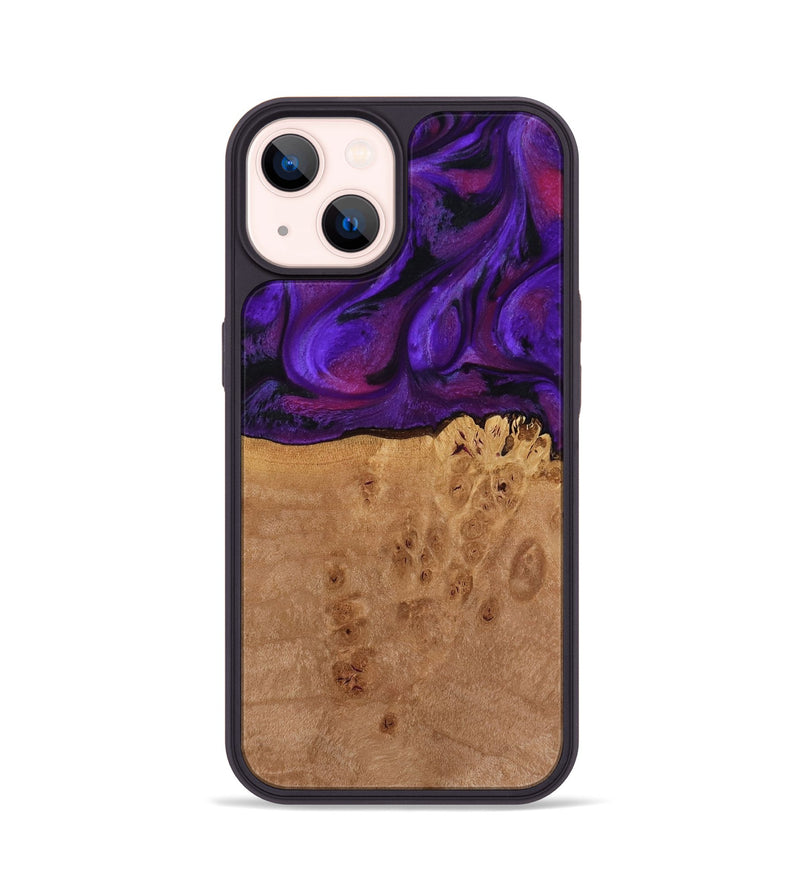 iPhone 14 Wood Phone Case - Oren (Purple, 772351)