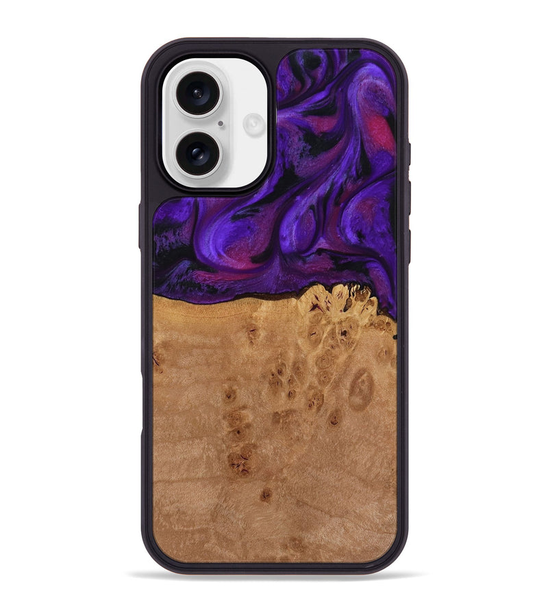 iPhone 16 Plus Wood Phone Case - Oren (Purple, 772351)