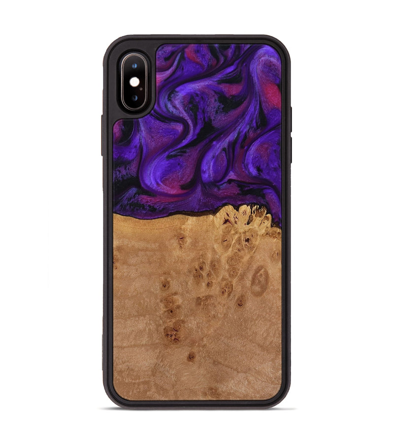 iPhone Xs Max Wood Phone Case - Oren (Purple, 772351)
