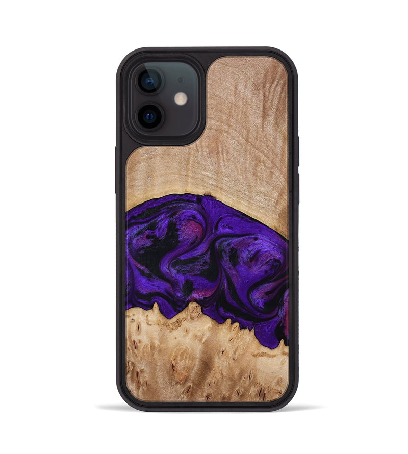 iPhone 12 Wood Phone Case - Raelyn (Purple, 772535)