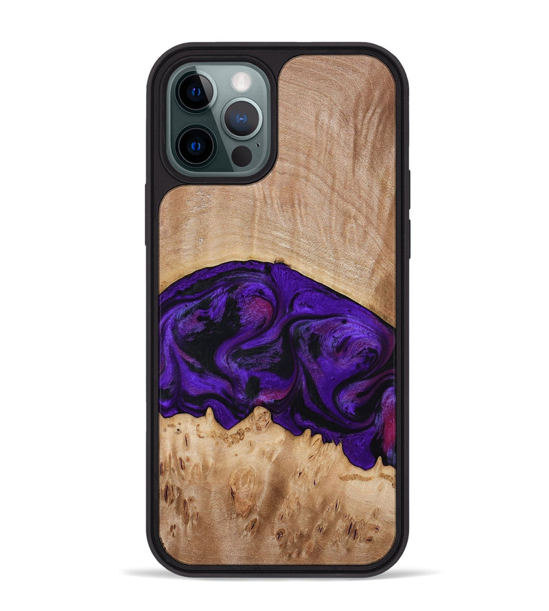 iPhone 12 Pro Max Wood Phone Case - Raelyn (Purple, 772535)