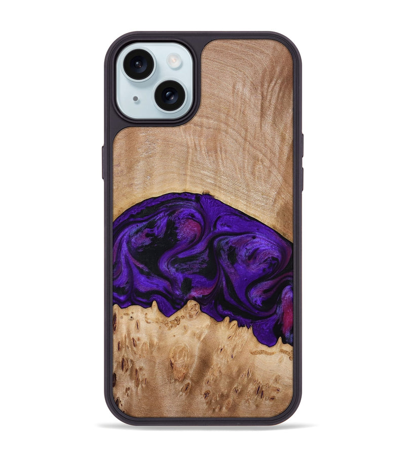 iPhone 15 Plus Wood Phone Case - Raelyn (Purple, 772535)