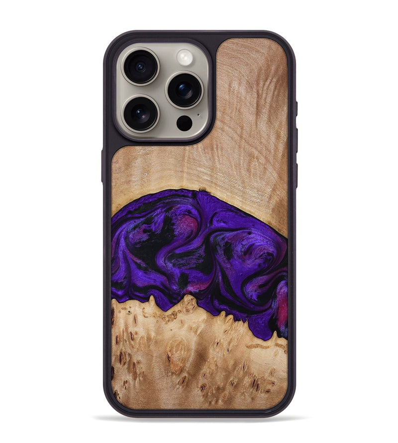 iPhone 15 Pro Max Wood Phone Case - Raelyn (Purple, 772535)