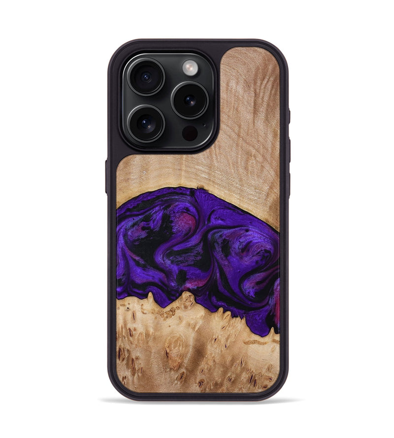 iPhone 15 Pro Wood Phone Case - Raelyn (Purple, 772535)