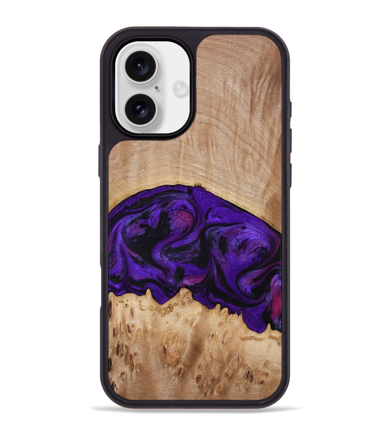 iPhone 16 Plus Wood Phone Case - Raelyn (Purple, 772535)