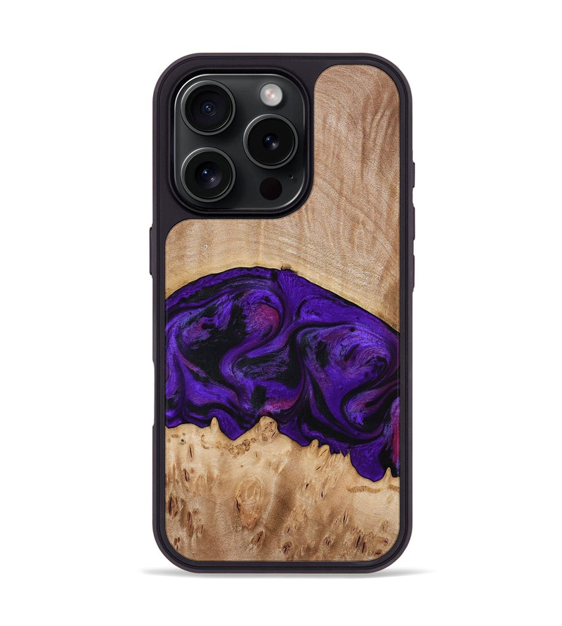 iPhone 16 Pro Wood Phone Case - Raelyn (Purple, 772535)