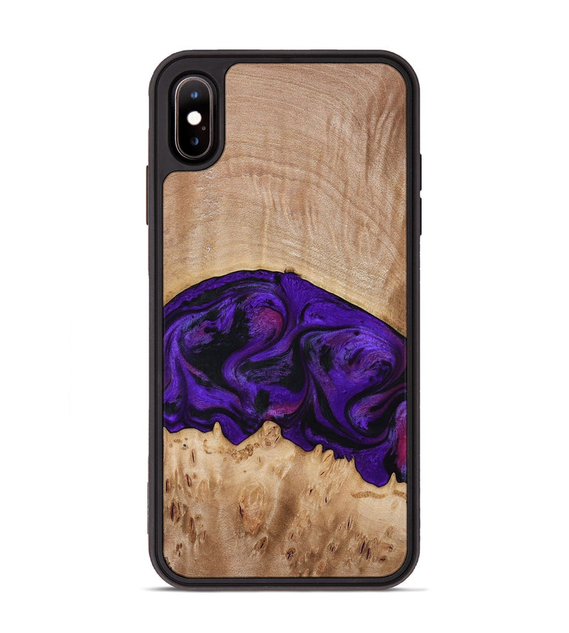 iPhone Xs Max Wood Phone Case - Raelyn (Purple, 772535)