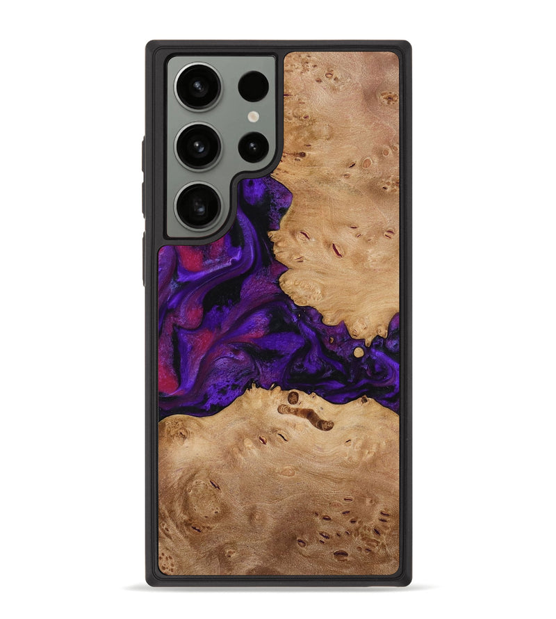 Galaxy S23 Ultra Wood Phone Case - Melva (Purple, 772817)