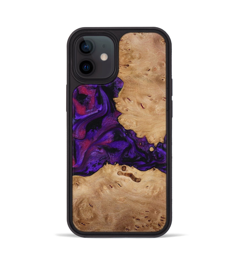 iPhone 12 Wood Phone Case - Melva (Purple, 772817)