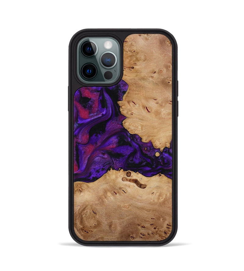 iPhone 12 Pro Wood Phone Case - Melva (Purple, 772817)