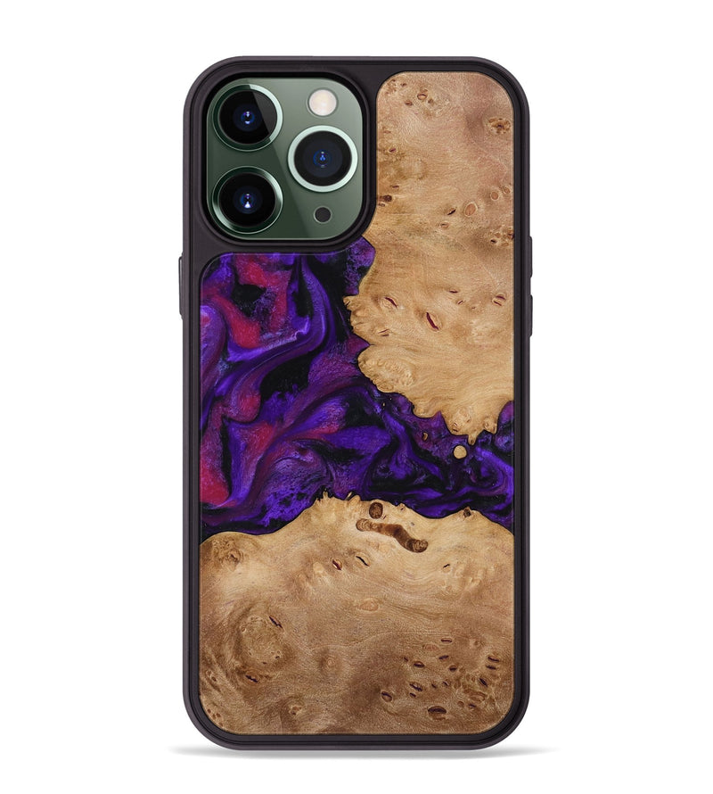 iPhone 13 Pro Max Wood Phone Case - Melva (Purple, 772817)