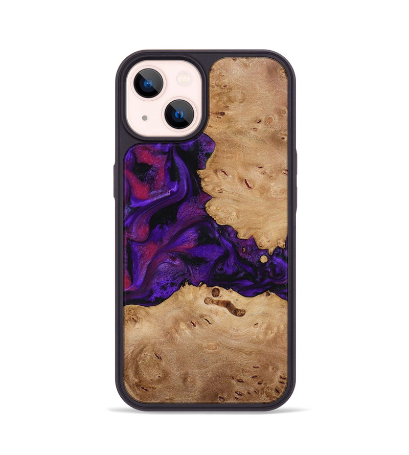 iPhone 14 Wood Phone Case - Melva (Purple, 772817)