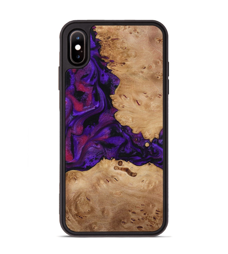 iPhone Xs Max Wood Phone Case - Melva (Purple, 772817)