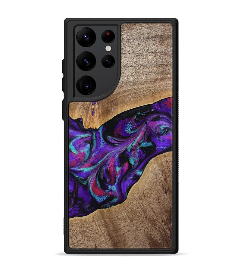 Galaxy S22 Ultra Wood Phone Case - Jamila (Purple, 772818)