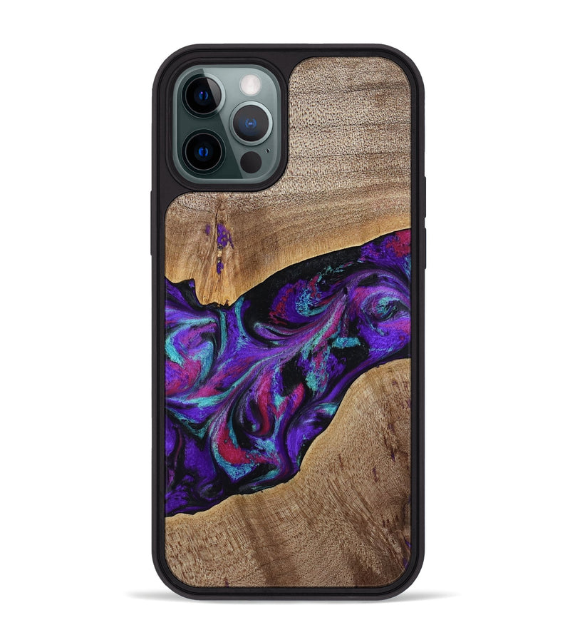 iPhone 12 Pro Max Wood Phone Case - Jamila (Purple, 772818)