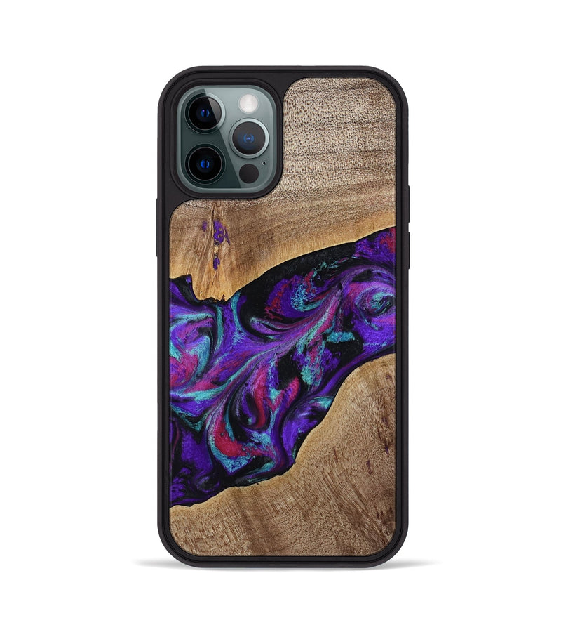 iPhone 12 Pro Wood Phone Case - Jamila (Purple, 772818)