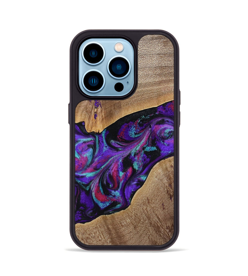 iPhone 14 Pro Wood Phone Case - Jamila (Purple, 772818)