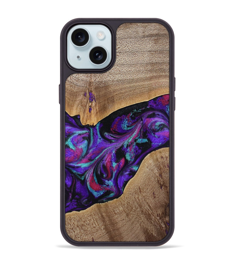 iPhone 15 Plus Wood Phone Case - Jamila (Purple, 772818)