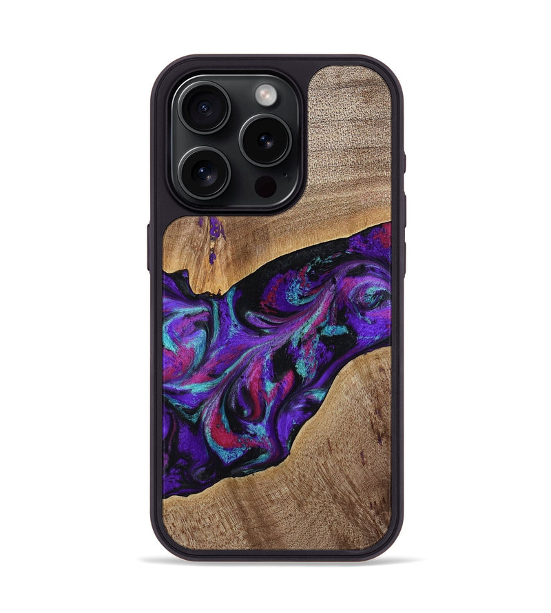 iPhone 15 Pro Wood Phone Case - Jamila (Purple, 772818)
