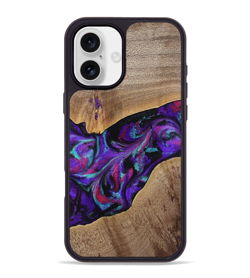iPhone 16 Plus Wood Phone Case - Jamila (Purple, 772818)
