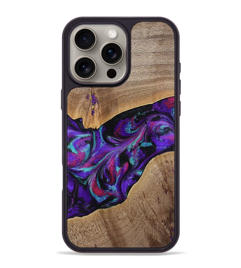 iPhone 16 Pro Max Wood Phone Case - Jamila (Purple, 772818)