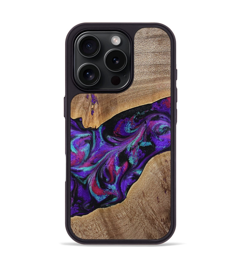 iPhone 16 Pro Wood Phone Case - Jamila (Purple, 772818)