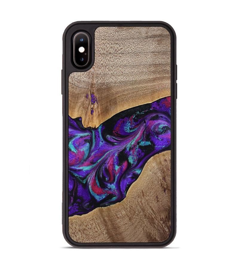 iPhone Xs Max Wood Phone Case - Jamila (Purple, 772818)