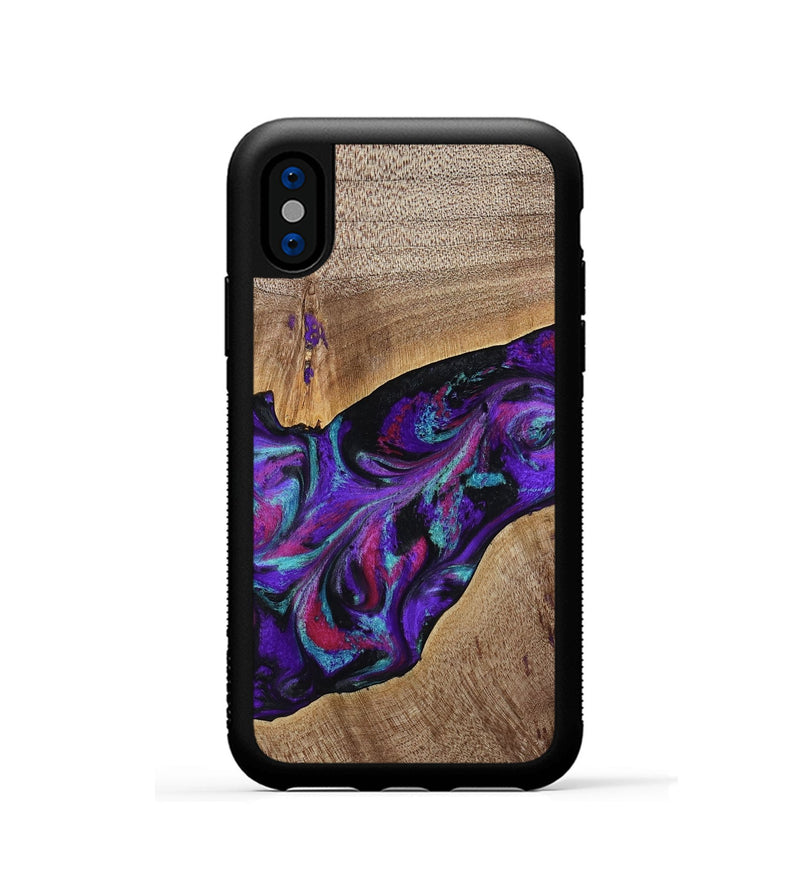 iPhone Xs Wood Phone Case - Jamila (Purple, 772818)