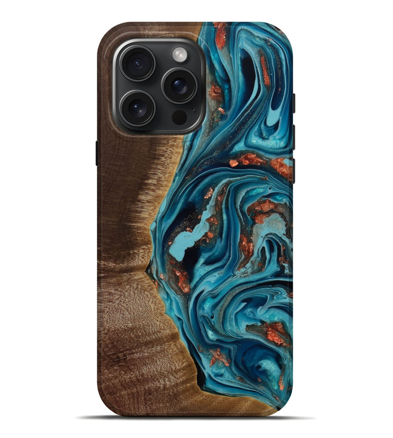 iPhone 16 Pro Max Wood Live Edge Phone Case - Pat (Metallic, 773057)