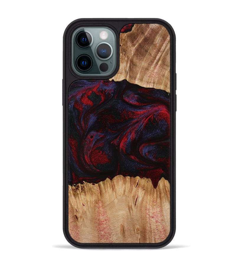 iPhone 12 Pro Max Wood Phone Case - Ernst (Red, 773299)