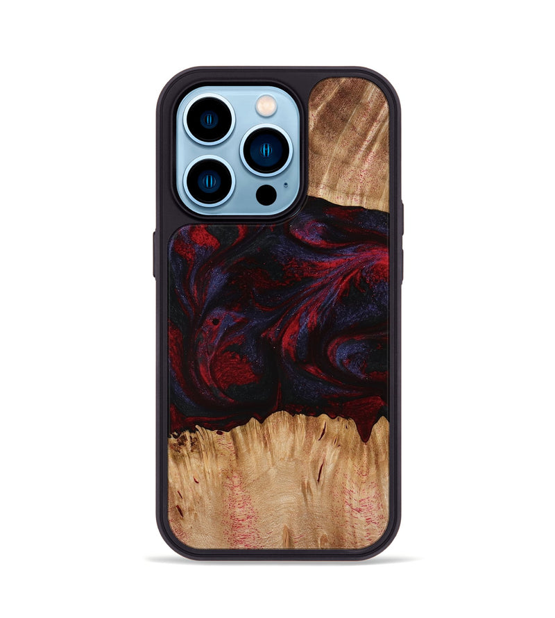 iPhone 14 Pro Wood Phone Case - Ernst (Red, 773299)