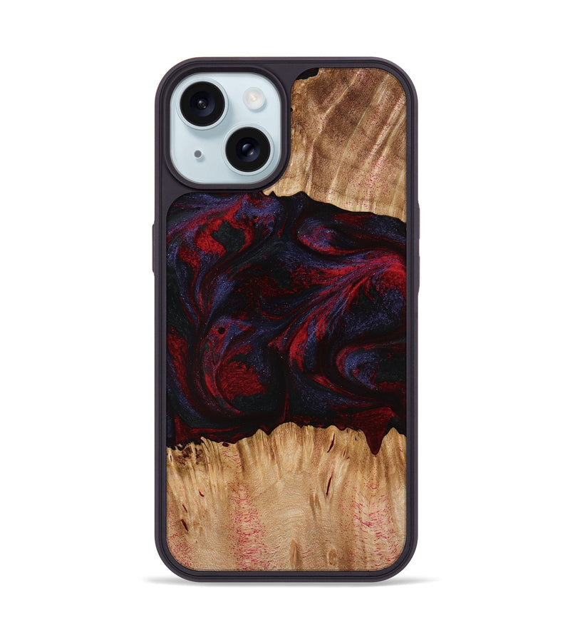 iPhone 15 Wood Phone Case - Ernst (Red, 773299)