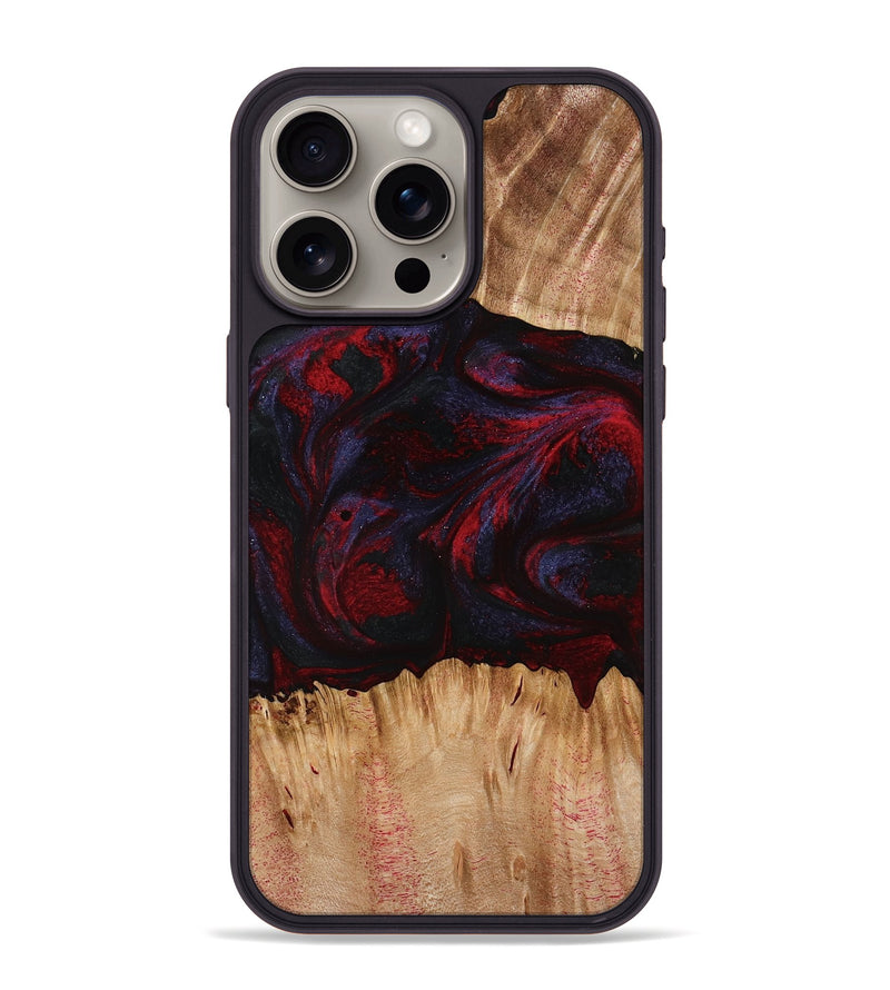 iPhone 15 Pro Max Wood Phone Case - Ernst (Red, 773299)