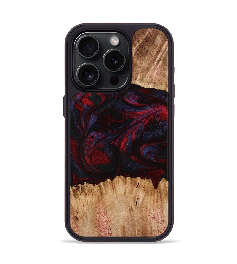 iPhone 15 Pro Wood Phone Case - Ernst (Red, 773299)