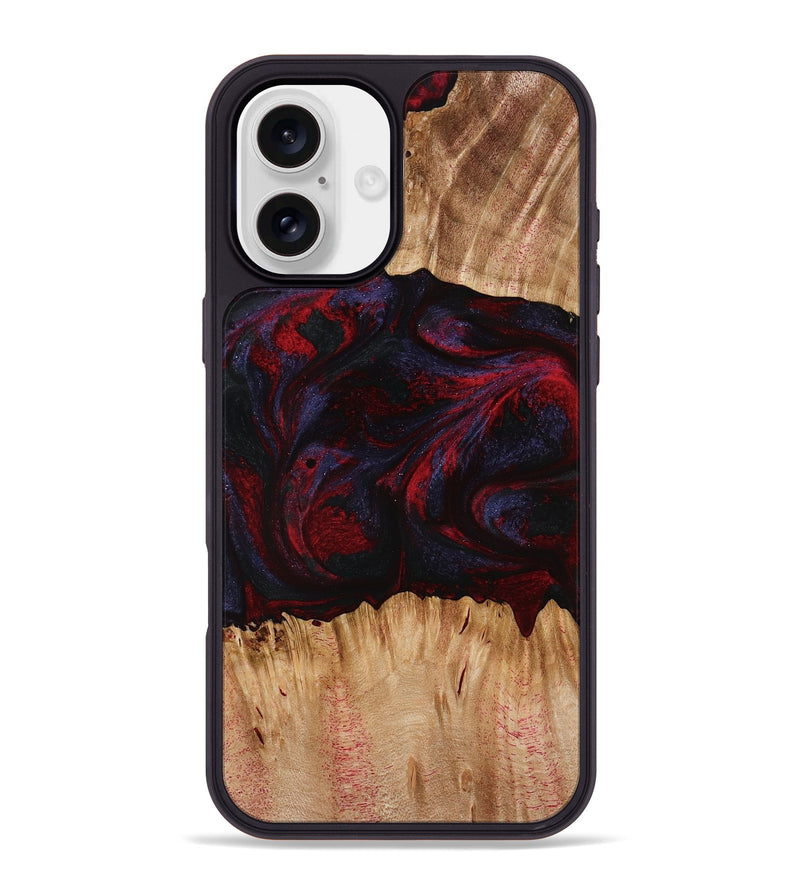 iPhone 16 Plus Wood Phone Case - Ernst (Red, 773299)