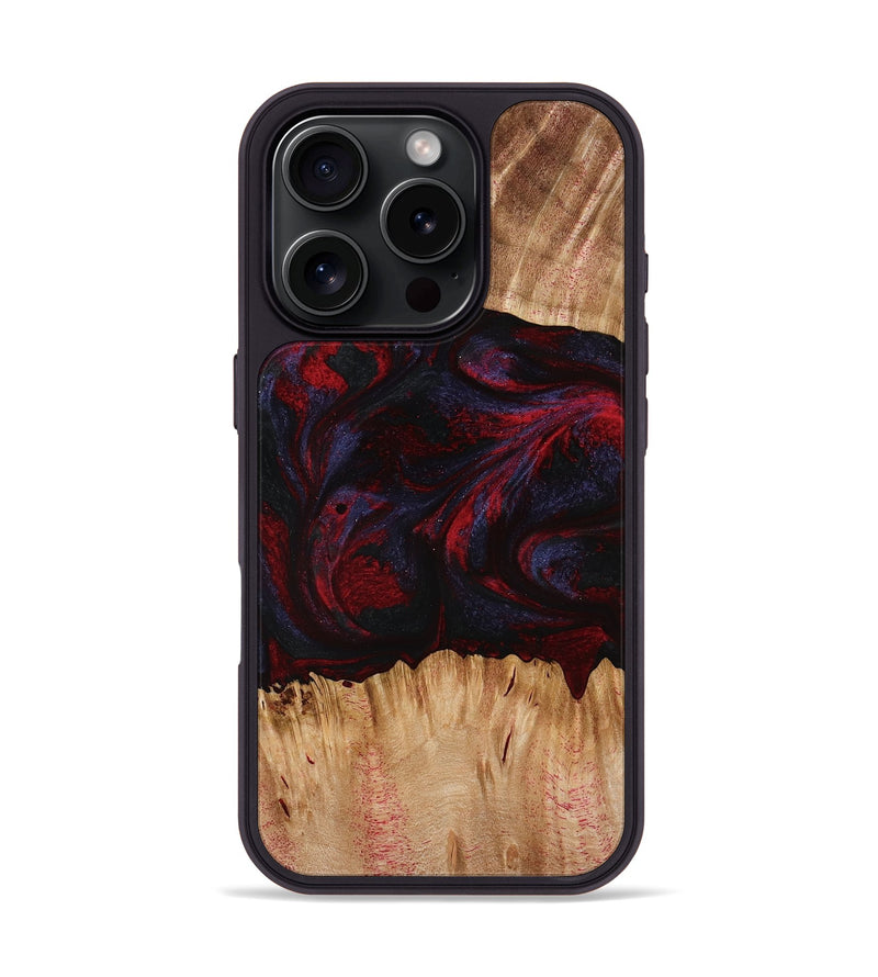 iPhone 16 Pro Wood Phone Case - Ernst (Red, 773299)