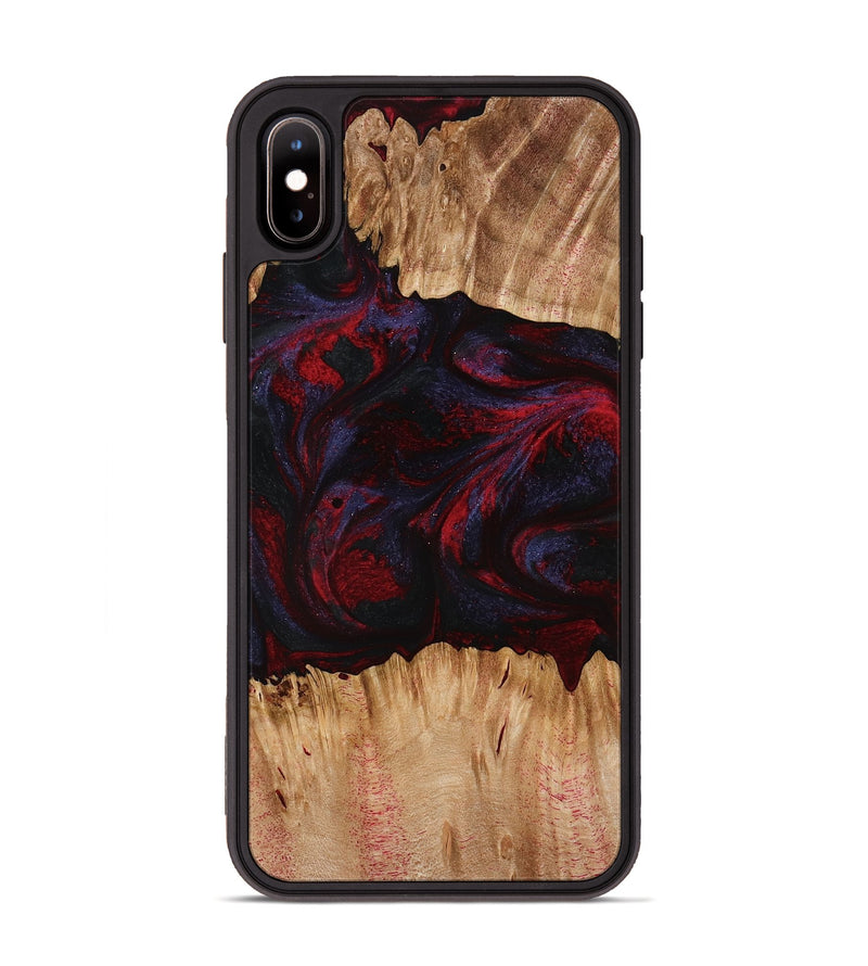 iPhone Xs Max Wood Phone Case - Ernst (Red, 773299)