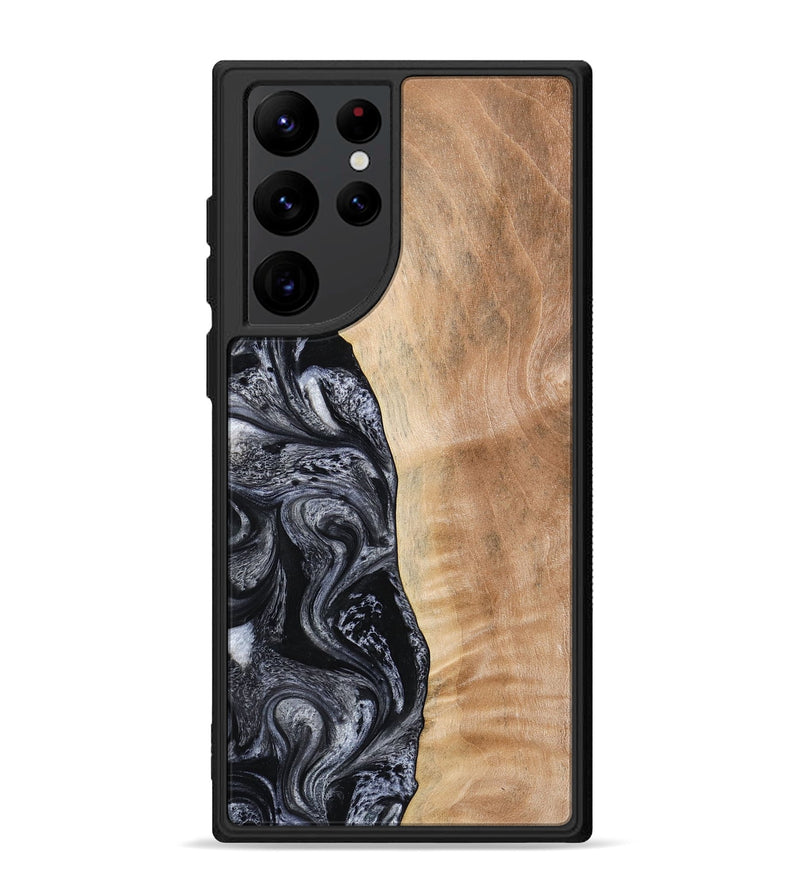 Galaxy S22 Ultra Wood Phone Case - Lula (Black & White, 773302)