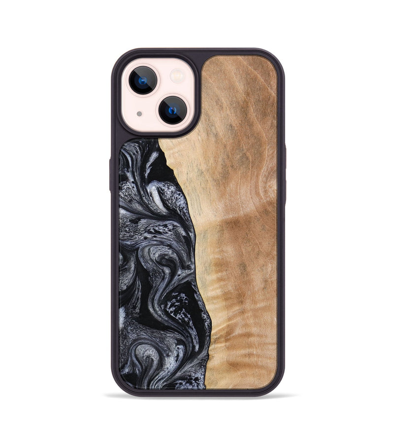 iPhone 14 Wood Phone Case - Lula (Black & White, 773302)