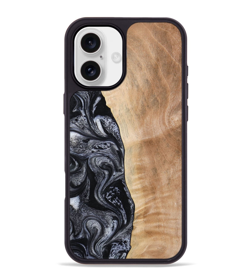 iPhone 16 Plus Wood Phone Case - Lula (Black & White, 773302)