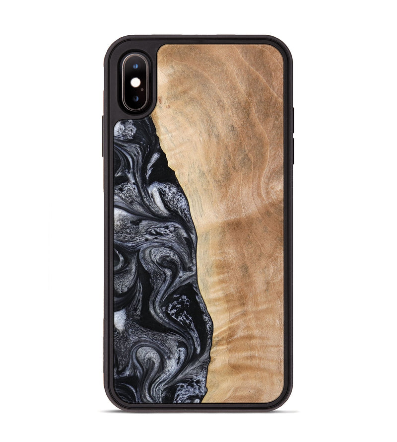 iPhone Xs Max Wood Phone Case - Lula (Black & White, 773302)