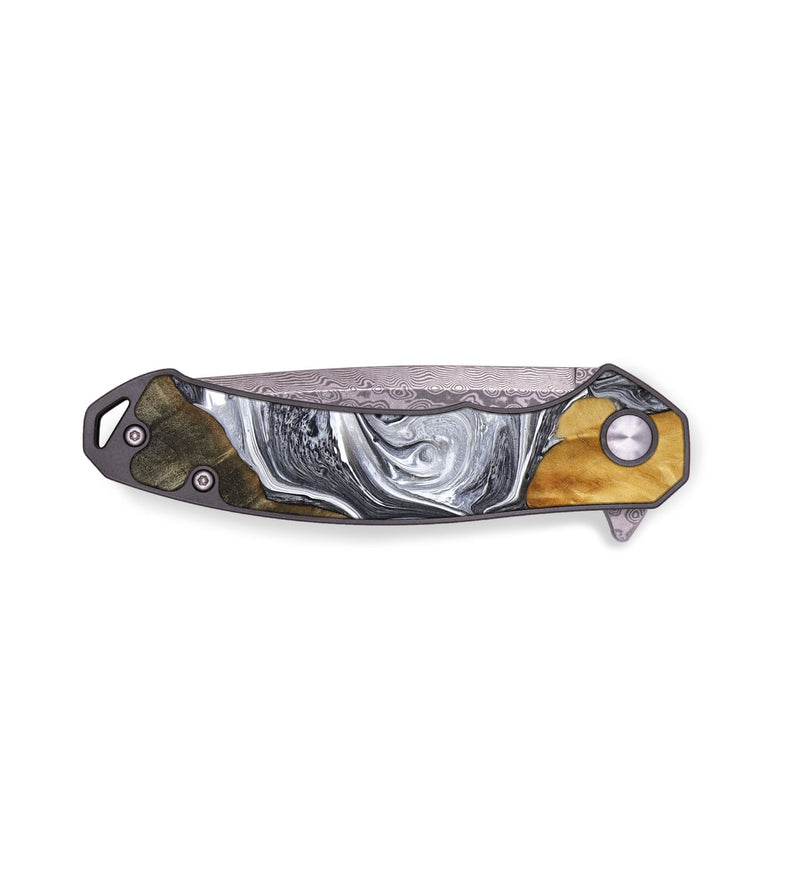 EDC Wood Pocket Knife - Jazlyn (Black & White, 773305)