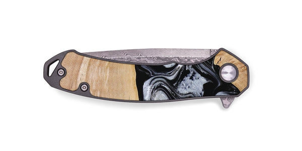 EDC Wood Pocket Knife - Aviana (Black & White, 773307)