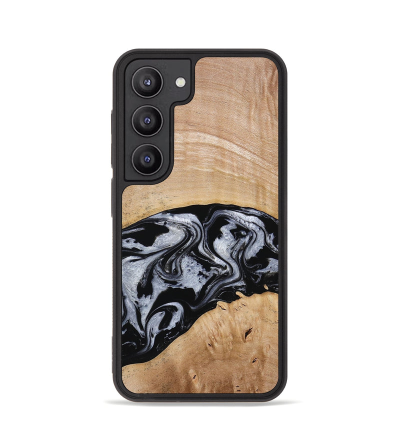 Galaxy S23 Wood Phone Case - Aviana (Black & White, 773307)
